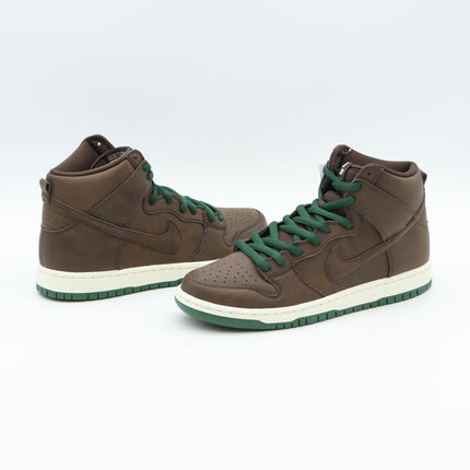 CV1624-200 Nike SB Dunk High Baroque Brown Vegan Leather Pine Green (Men's)