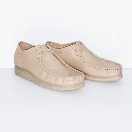 SUP-CL-24SS-BEI Supreme Clarks Patent Leather Wallabee Beige (Men's)