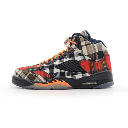 FD4814-008 Nike GS Air Jordan 5 Retro Plaid Black Total Orange Dark Obsidian