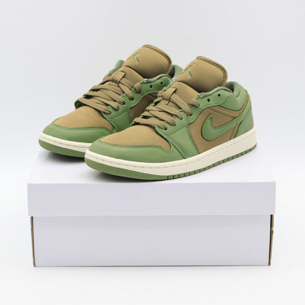 FB9893-300 Nike Air Jordan 1 Low SE Brown Kelp Sky J Light Olive (Women's)