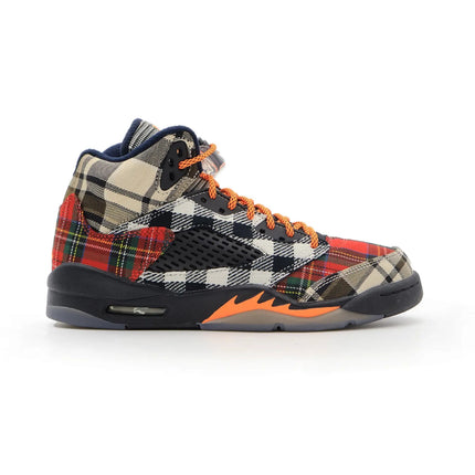 FD4814-008 Nike GS Air Jordan 5 Retro Plaid Black Total Orange Dark Obsidian