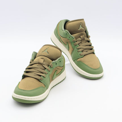 FB9893-300 Nike Air Jordan 1 Low SE Brown Kelp Sky J Light Olive (Women's)