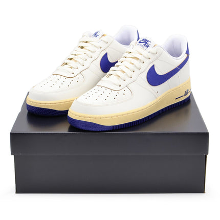 FQ8103-133 Nike Air Force 1 '07 Sail Pale Vanilla Gold Suede Deep Blue (Women's)