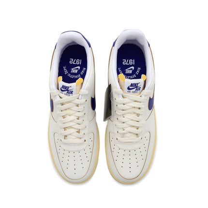 FQ8103-133 Nike Air Force 1 '07 Sail Pale Vanilla Gold Suede Deep Blue (Women's)