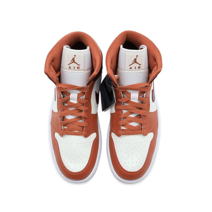 BQ6472-200 Nike Air Jordan 1 Mid Dusty Peach Sail White Night Maroon (Women's)