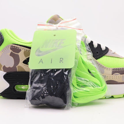 CW4039-300 Nike Air Max 90 Green Camo Ghost Green Black White (Men's)