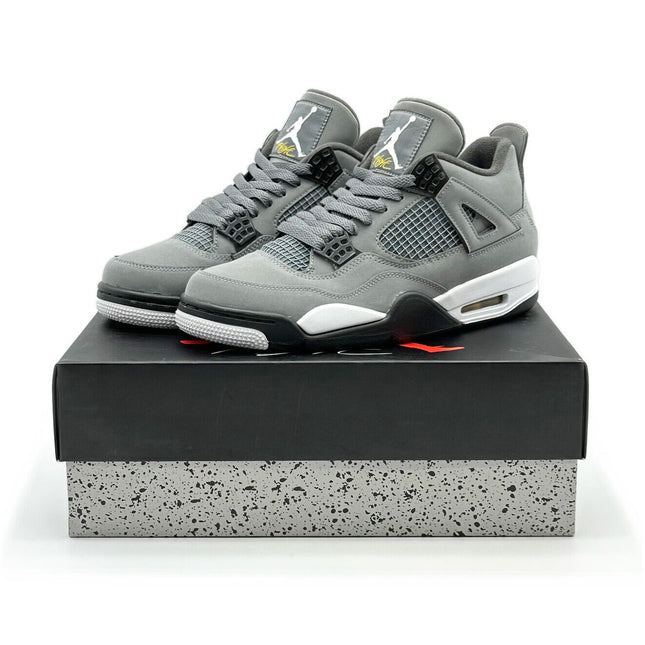 308497-007 Nike Air Jordan 4 Retro Cool Grey Chrome Dark Charcoal White Steel