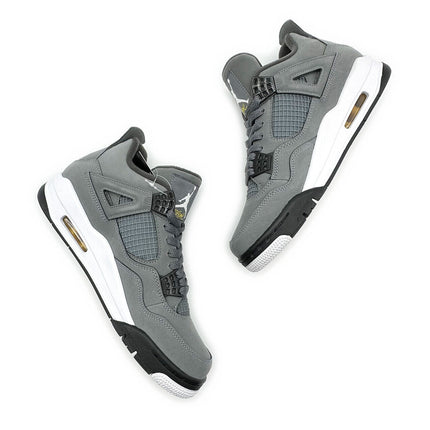 308497-007 Nike Air Jordan 4 Retro Cool Grey Chrome Dark Charcoal White Steel