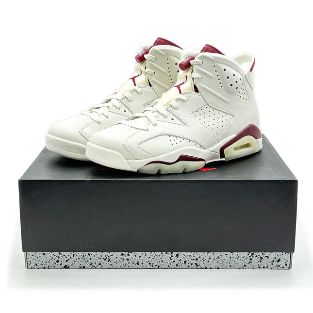 384664-116 Nike Air Jordan 6 Retro Maroon White Red Cream Ivory Burgundy Wine