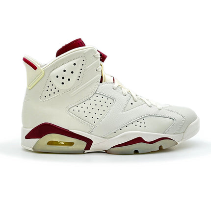 384664-116 Nike Air Jordan 6 Retro Maroon White Red Cream Ivory Burgundy Wine