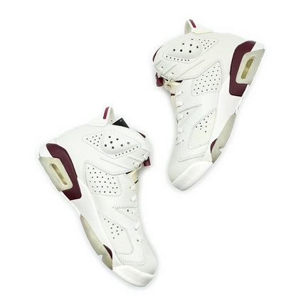 384664-116 Nike Air Jordan 6 Retro Maroon White Red Cream Ivory Burgundy Wine