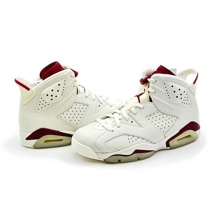 384664-116 Nike Air Jordan 6 Retro Maroon White Red Cream Ivory Burgundy Wine