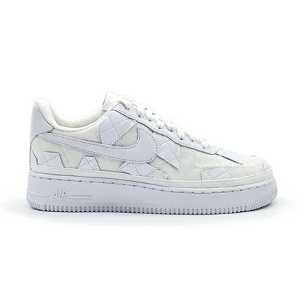 DZ3674-100 Nike Air Force 1 Low Billie Eilish Triple White Off Patch Work Mosaic