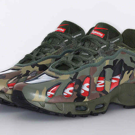 CV7652-300 Nike Air Max 96 Supreme Camo Dark Army Speed Red Clear (Men's)