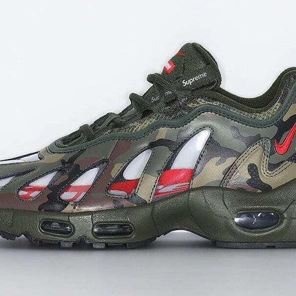 CV7652-300 Nike Air Max 96 Supreme Camo Dark Army Speed Red Clear (Men's)