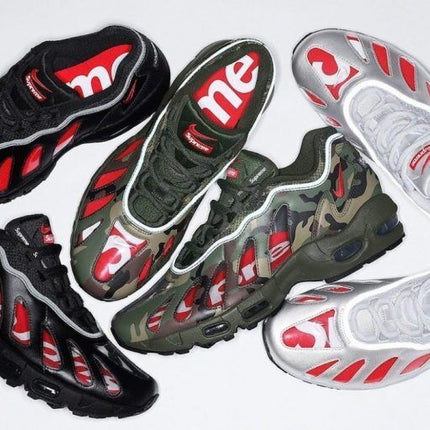 CV7652-300 Nike Air Max 96 Supreme Camo Dark Army Speed Red Clear (Men's)