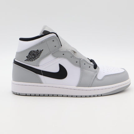 554724-092 Nike Air Jordan 1 Mid Light Smoke Grey Black White (Men's)