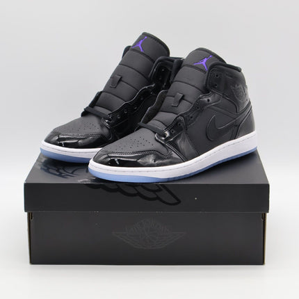 DV1308-004 Nike Air Jordan 1 Mid Space Jam Black Dark Concord White (Men's)