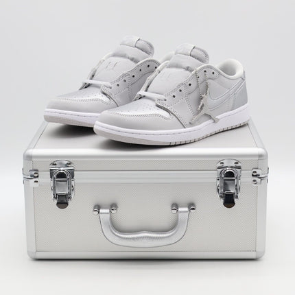 HM0365-002 Nike Air Jordan 1 Retro Low OG Metallic Silver with Briefcase (Men's)