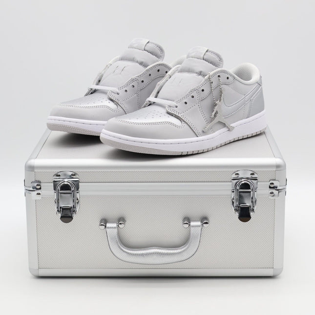 HM0365-002 Nike Air Jordan 1 Retro Low OG Metallic Silver with Briefcase (Men's)