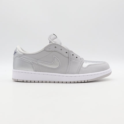 HM0365-002 Nike Air Jordan 1 Retro Low OG Metallic Silver with Briefcase (Men's)