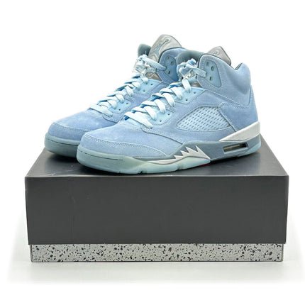 DD9336-400 Nike Air Jordan 5 Retro Blue Bird Photo Football Grey Metallic Silver