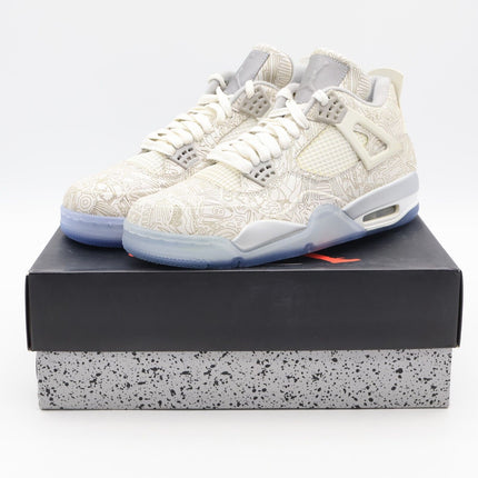 Size 10 - 705333-105 Nike Air Jordan 4 Retro Laser 30th Anniversary Chrome Metal