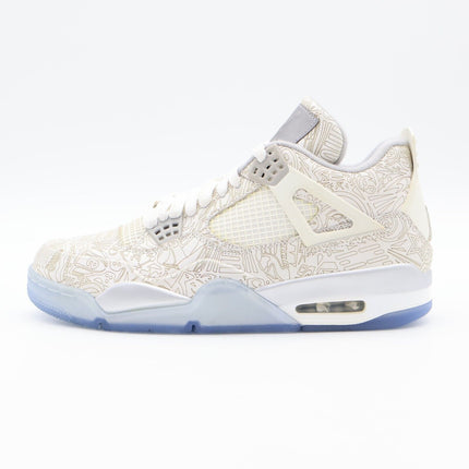 Size 10 - 705333-105 Nike Air Jordan 4 Retro Laser 30th Anniversary Chrome Metal