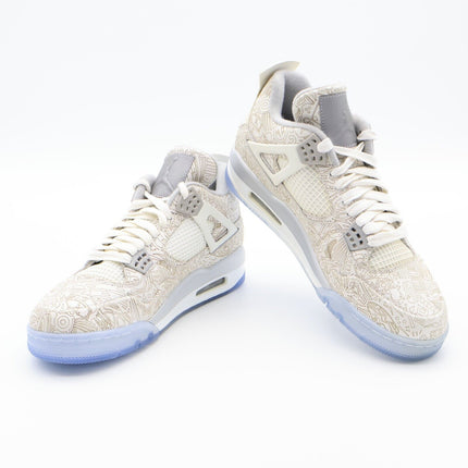 Size 10 - 705333-105 Nike Air Jordan 4 Retro Laser 30th Anniversary Chrome Metal