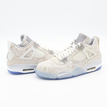 Size 10 - 705333-105 Nike Air Jordan 4 Retro Laser 30th Anniversary Chrome Metal