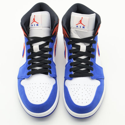 Size 8.5 - 852542-146 Nike Air Jordan 1 Mid Multicolored Swoosh Game Royal Red