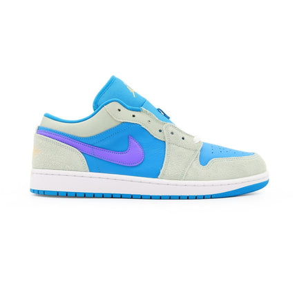 DX4334-300 Nike Air Jordan 1 Low Aquatone Psychic Celestial Gold Blue (Men's)