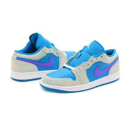 DX4334-300 Nike Air Jordan 1 Low Aquatone Psychic Celestial Gold Blue (Men's)