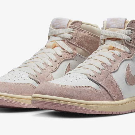 FD2596-600 Nike WMNS Air Jordan 1 Retro High OG Washed Pink Beige White Ivory