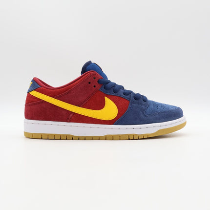 DJ0606-400 Nike SB Dunk Low Barcelona Red Wine Navy Blue Yellow Burgundy (Men's)