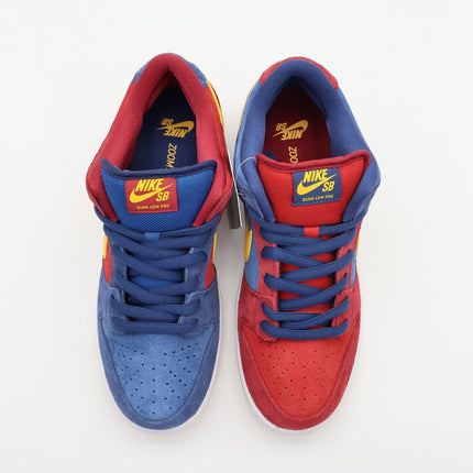 DJ0606-400 Nike SB Dunk Low Barcelona Red Wine Navy Blue Yellow Burgundy (Men's)