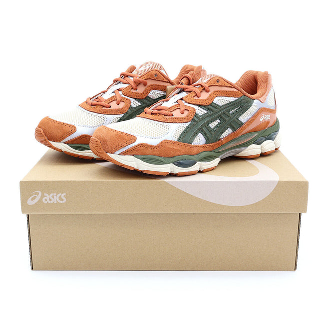 1201A789-251 Asics Gel-NYC Oatmeal Forest Khaki Moss Green Orange Silver (Men's)