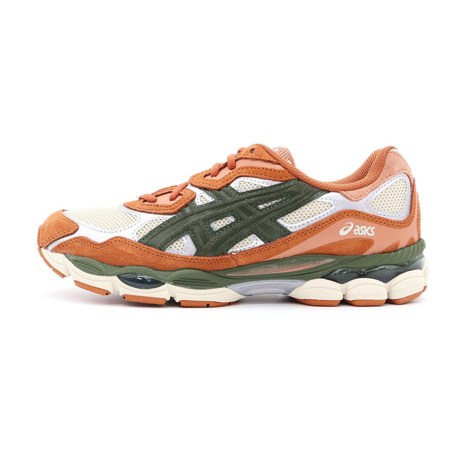 1201A789-251 Asics Gel-NYC Oatmeal Forest Khaki Moss Green Orange Silver (Men's)