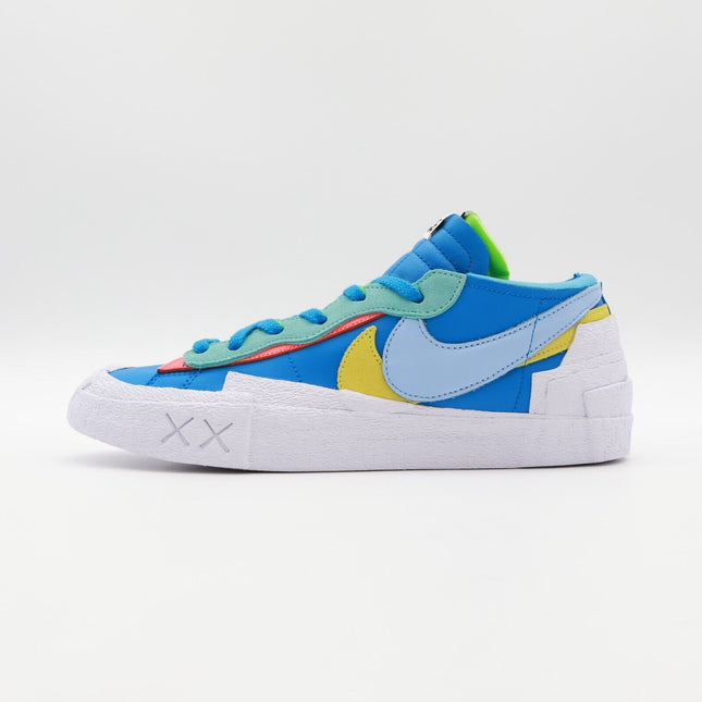 DM7901-400 KAWS sacai Nike Blazer Low Neptune Blue Light Pink Yellow (Men's)