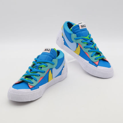 DM7901-400 KAWS sacai Nike Blazer Low Neptune Blue Light Pink Yellow (Men's)