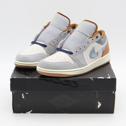 Size 9 - FZ5042-041 Nike Air Jordan 1 SE Low Repaired Denim Swoosh