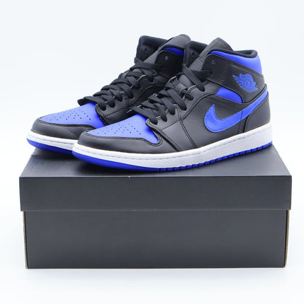 Size 8.5 - 554724-068 Nike Air Jordan 1 Mid Black Hyper Royal 2020