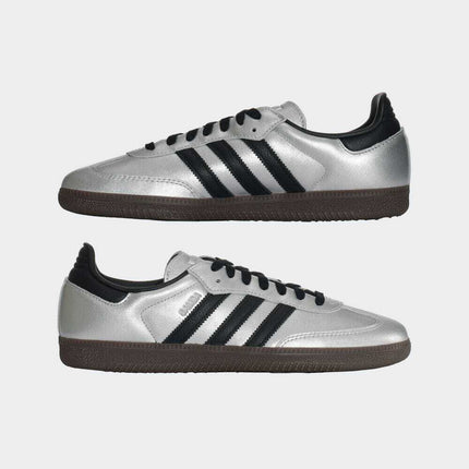 JI4218 adidas Originals Samba OG Silver Metallic Core Black Gum (Women's)