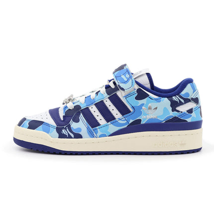 ID4772 BAPE adidas Forum 84 Low 30th Anniversary Blue Camo Cloud White (Men's)