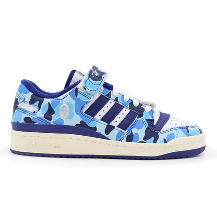 ID4772 BAPE adidas Forum 84 Low 30th Anniversary Blue Camo Cloud White (Men's)