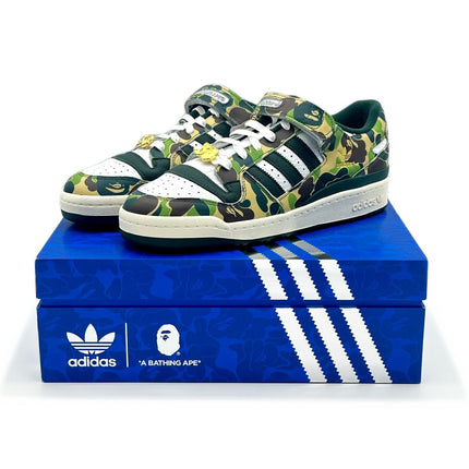 ID4771 BAPE adidas Forum 84 Low 30th Anniversary Green Camo (Men's)