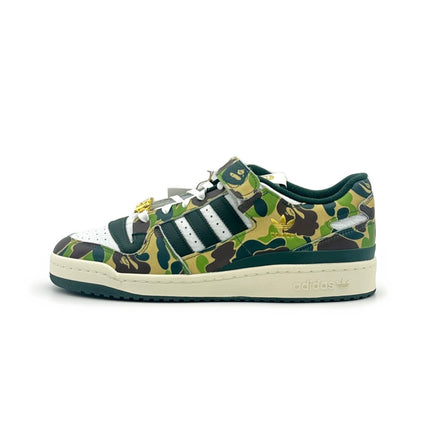 ID4771 BAPE adidas Forum 84 Low 30th Anniversary Green Camo (Men's)