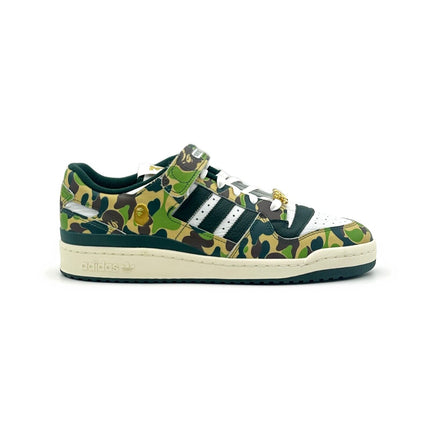 ID4771 BAPE adidas Forum 84 Low 30th Anniversary Green Camo (Men's)