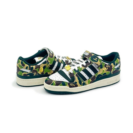 ID4771 BAPE adidas Forum 84 Low 30th Anniversary Green Camo (Men's)