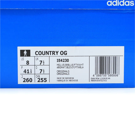 IE4230 adidas Originals Country OG Matt Silver Bright Blue White (Men's)